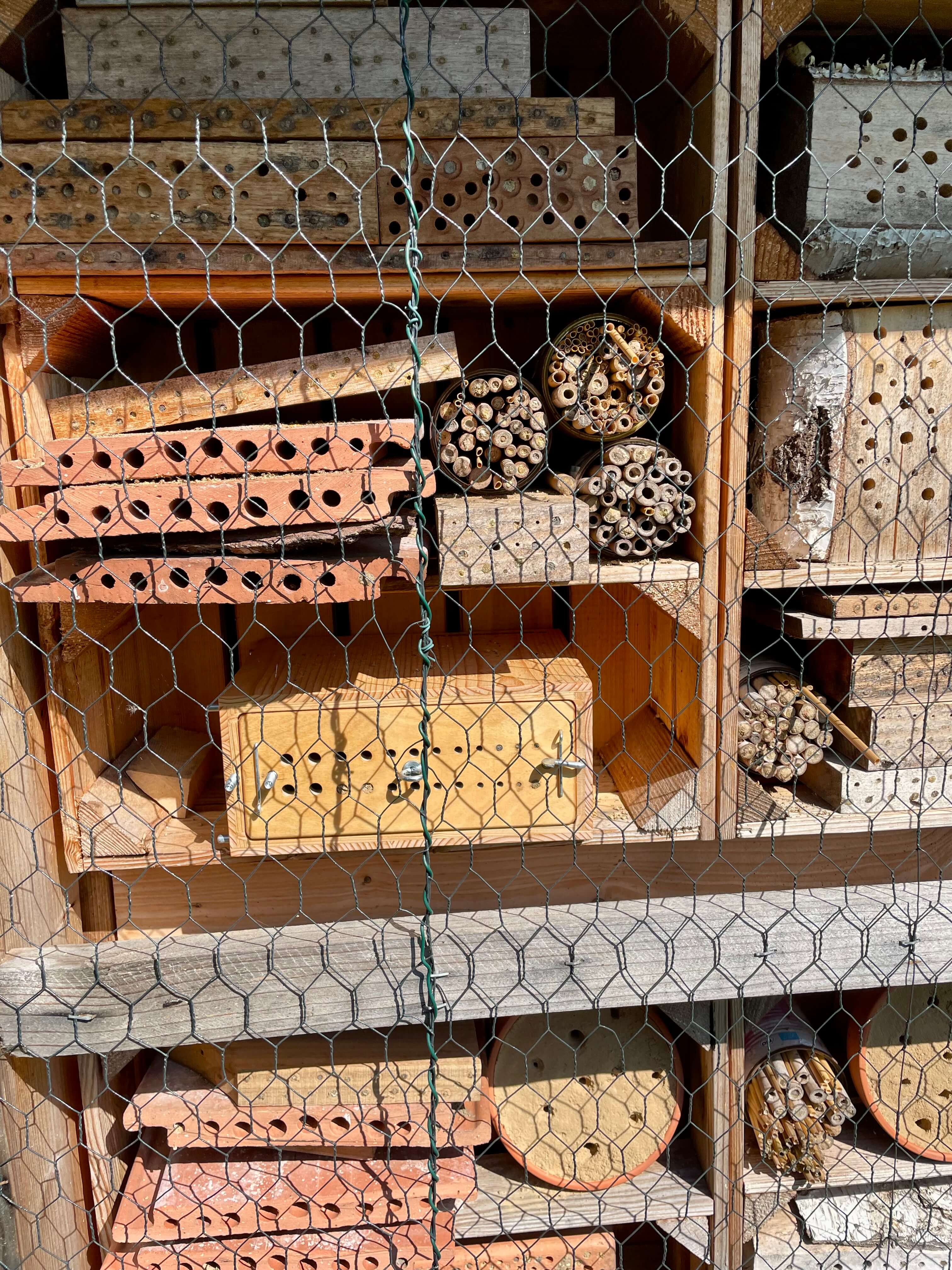 Wildbienennisthilfe Nahansicht